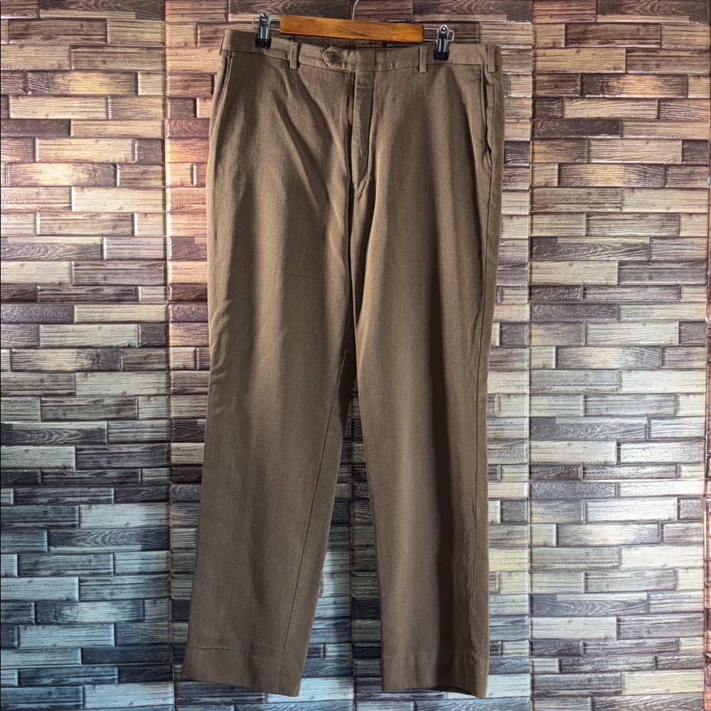 Vintage Brown Hickey Freeman Tan Trousers 36x31
